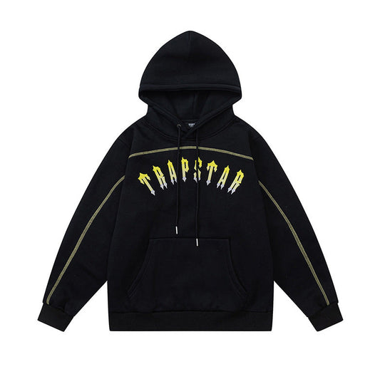 Yellow and black hoodie tracksuit Central Cee
