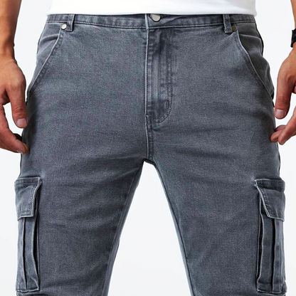 Stretchy Cargo Jeans